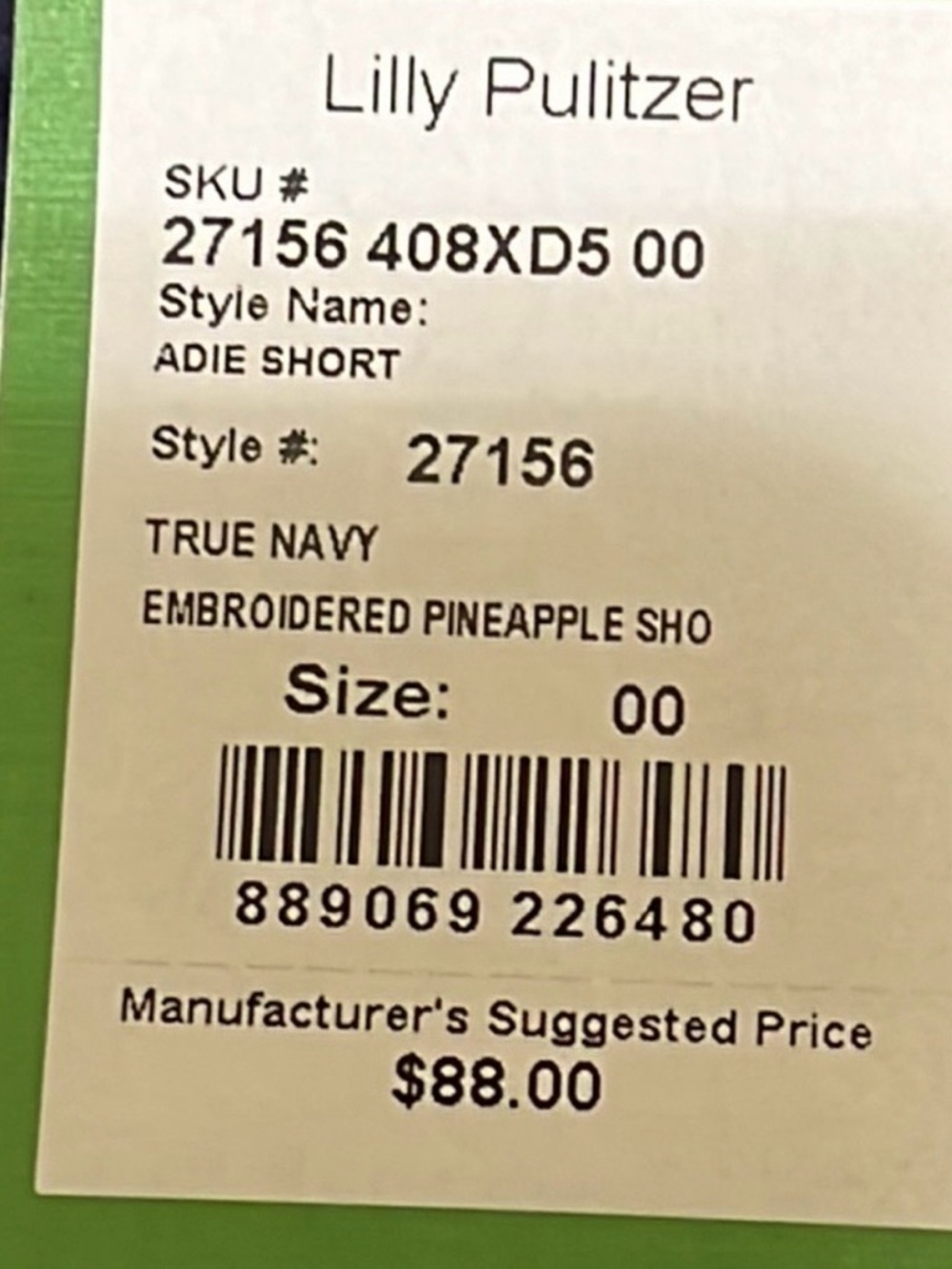 Lilly Pulitzer Adie Short Embroidered Pineapple - Picture 12 of 13